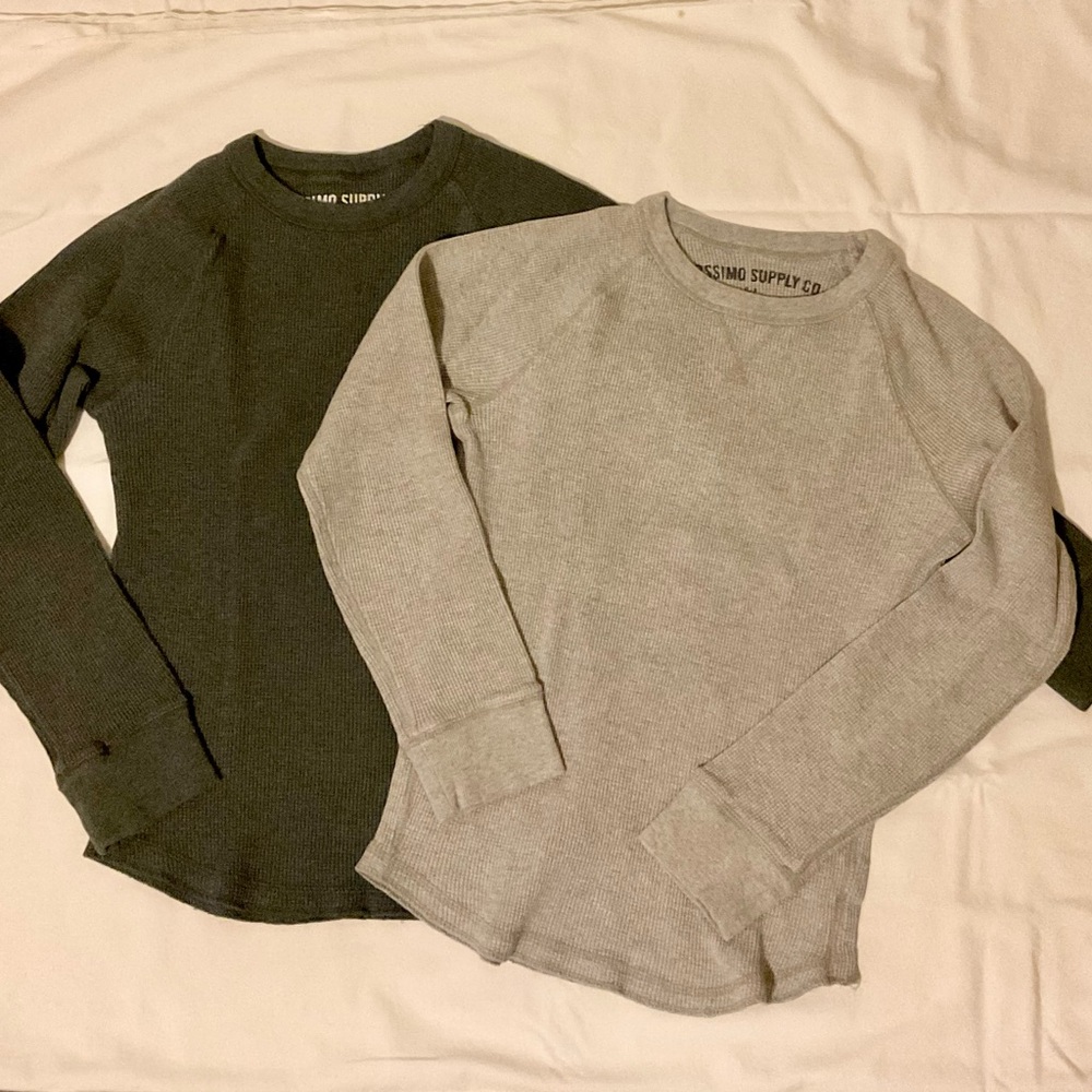 Mossimo Supply Co. Long Sleeve Thermal Shirts Grays  Small